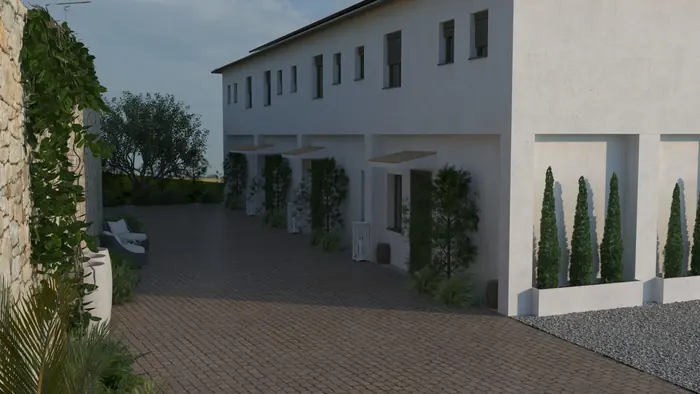 Entrance approach render